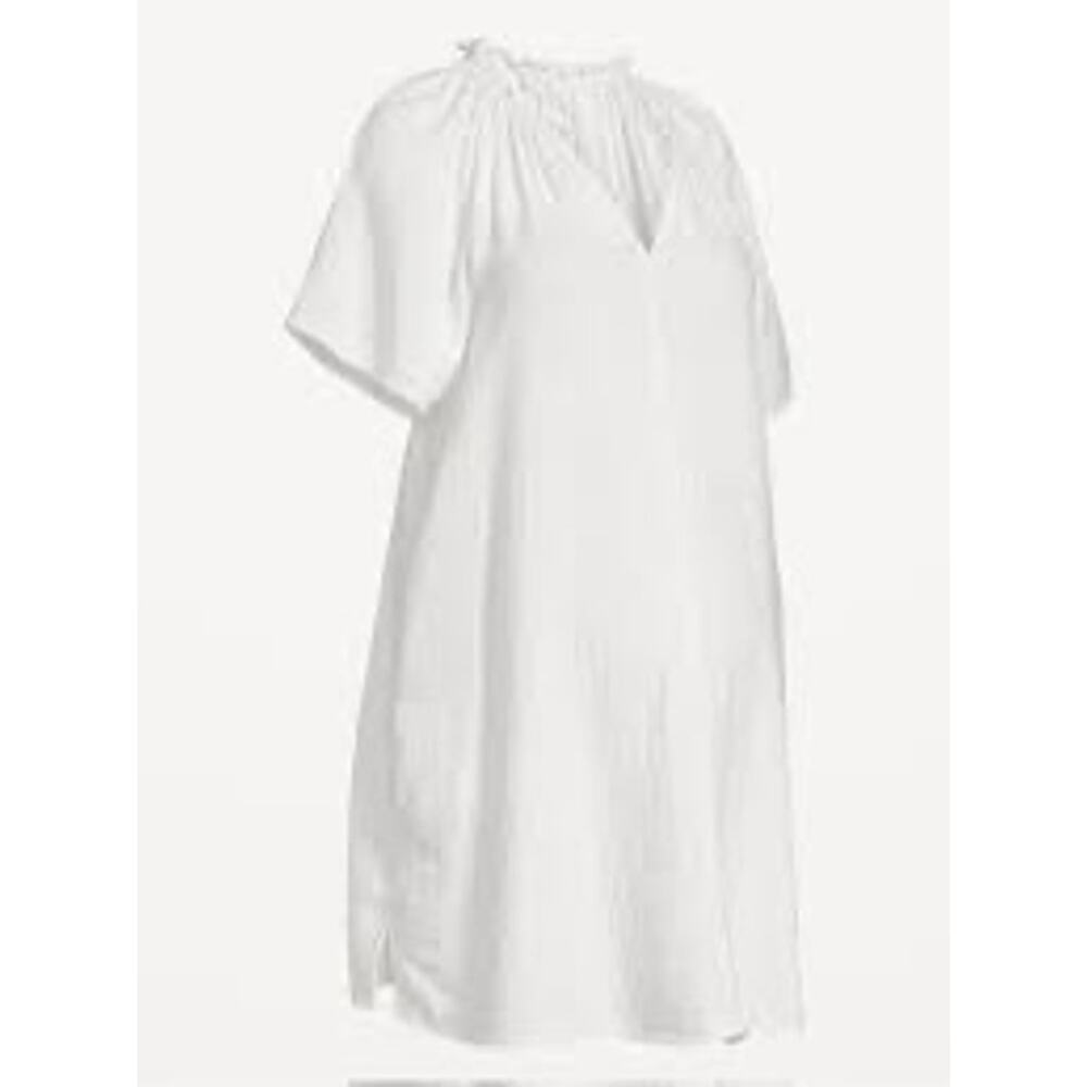 Old Navy Ruffle Neck Maternity Dress XXL cotton summer dress. NWT spring easter